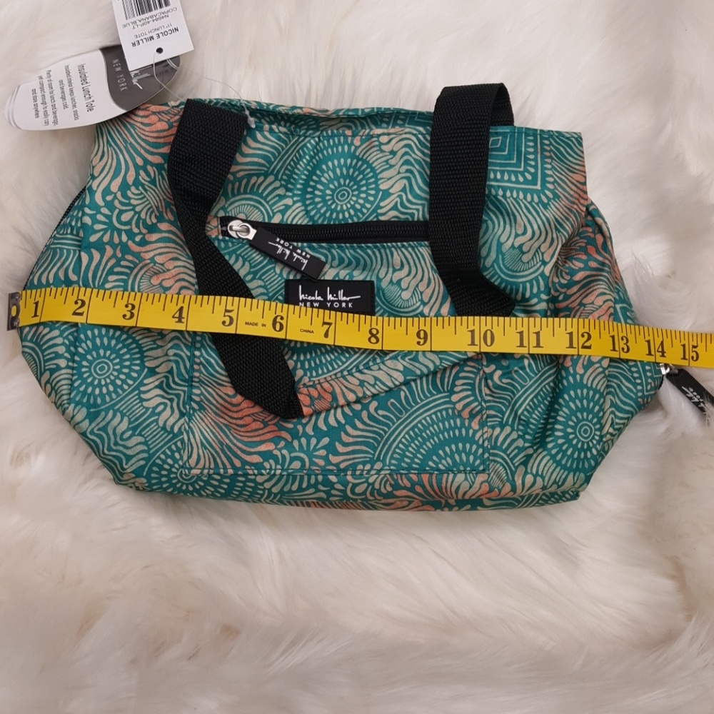 Nicole Miller Copacobana, Blue 11 inch Lunch Tote - Picture 3 of 5